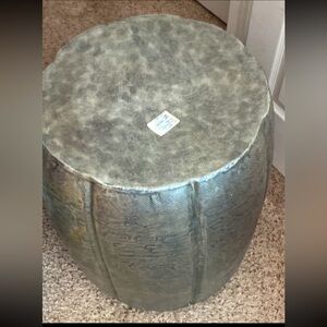 Silver Garden stool/ End Table